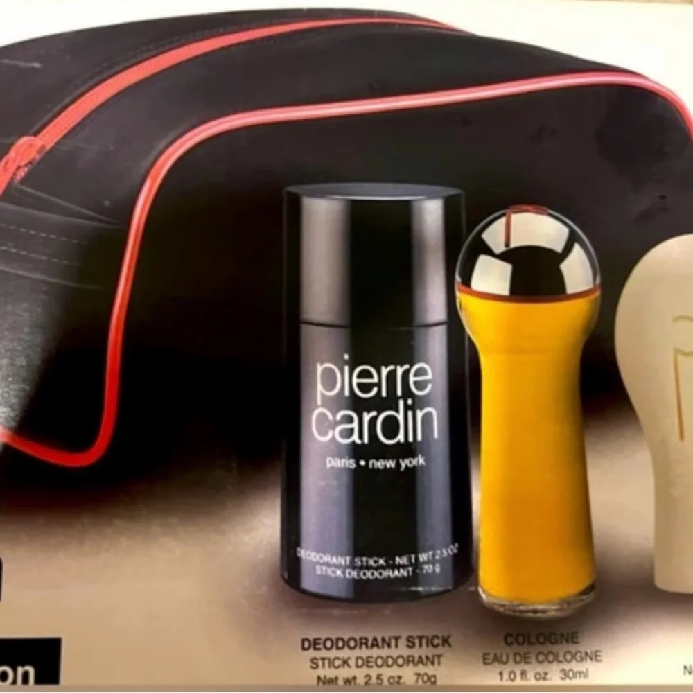 Vintage pierre Cardin 3 Piece Travel Gift Set cologne deodorant soap New Sealed